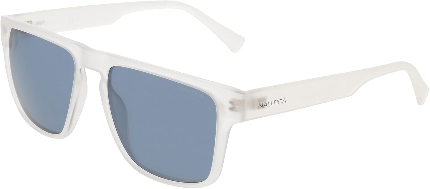 image:imageNautica Mens Sunglasses N920SP Matte Crystal with Polar Solid Blue Lens