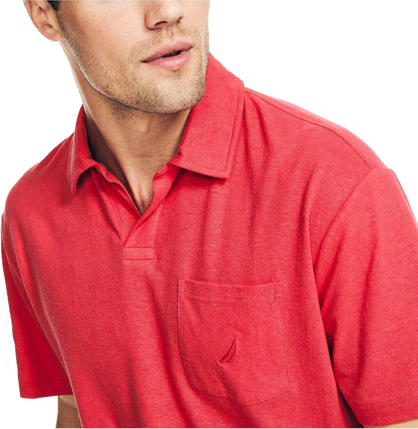 image:imageNautica Mens Sustainably Crafted Classic Fit PoloRococco Red