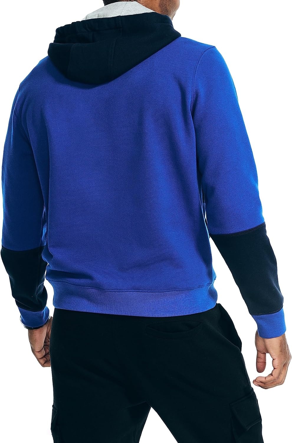 image:imageNautica Mens Sustainably Crafted Colorblock Logo HoodieBright Cobalt