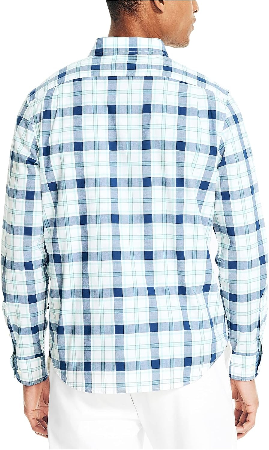 image:imageNautica Mens Sustainably Crafted Plaid ShirtBright White1