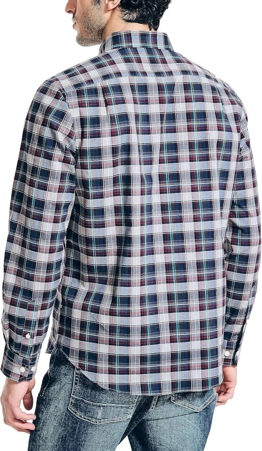 image:imageNautica Mens Sustainably Crafted Plaid ShirtGriffin Grey