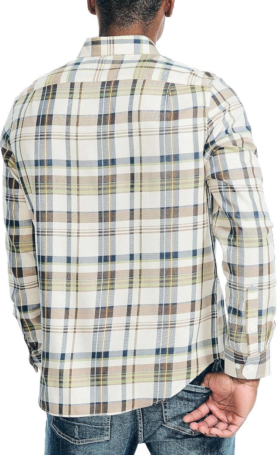 image:imageNautica Mens Sustainably Crafted Plaid ShirtOatmeal