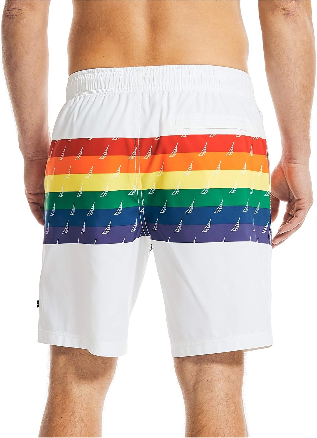 image:imageNautica Mens Sustainably Crafted Pride Swim ShortBright White