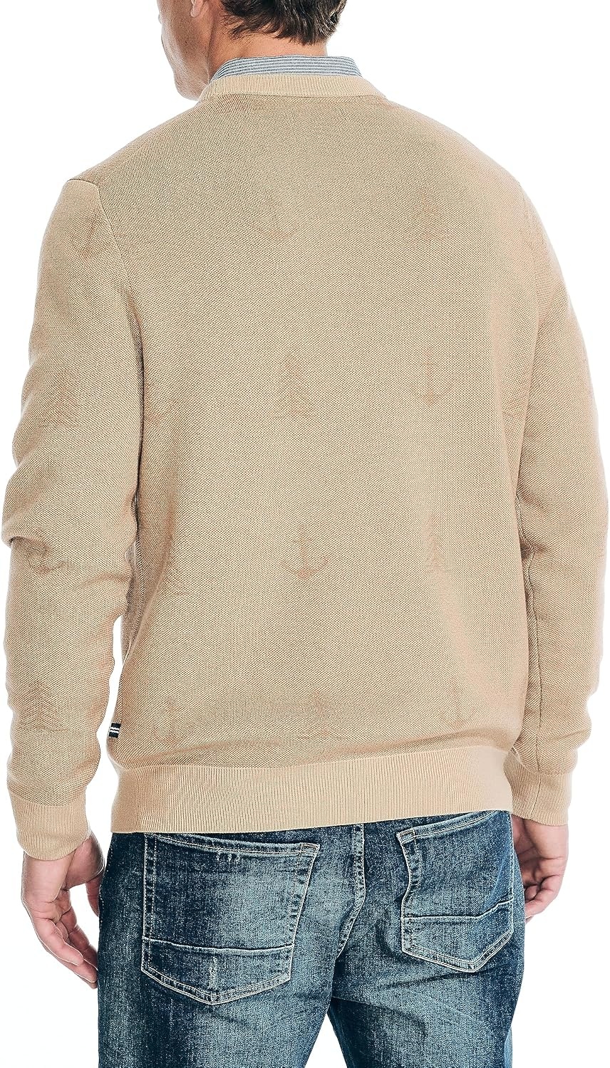 image:imageNautica Mens Sustainably Crafted Printed Crewneck SweaterTannin