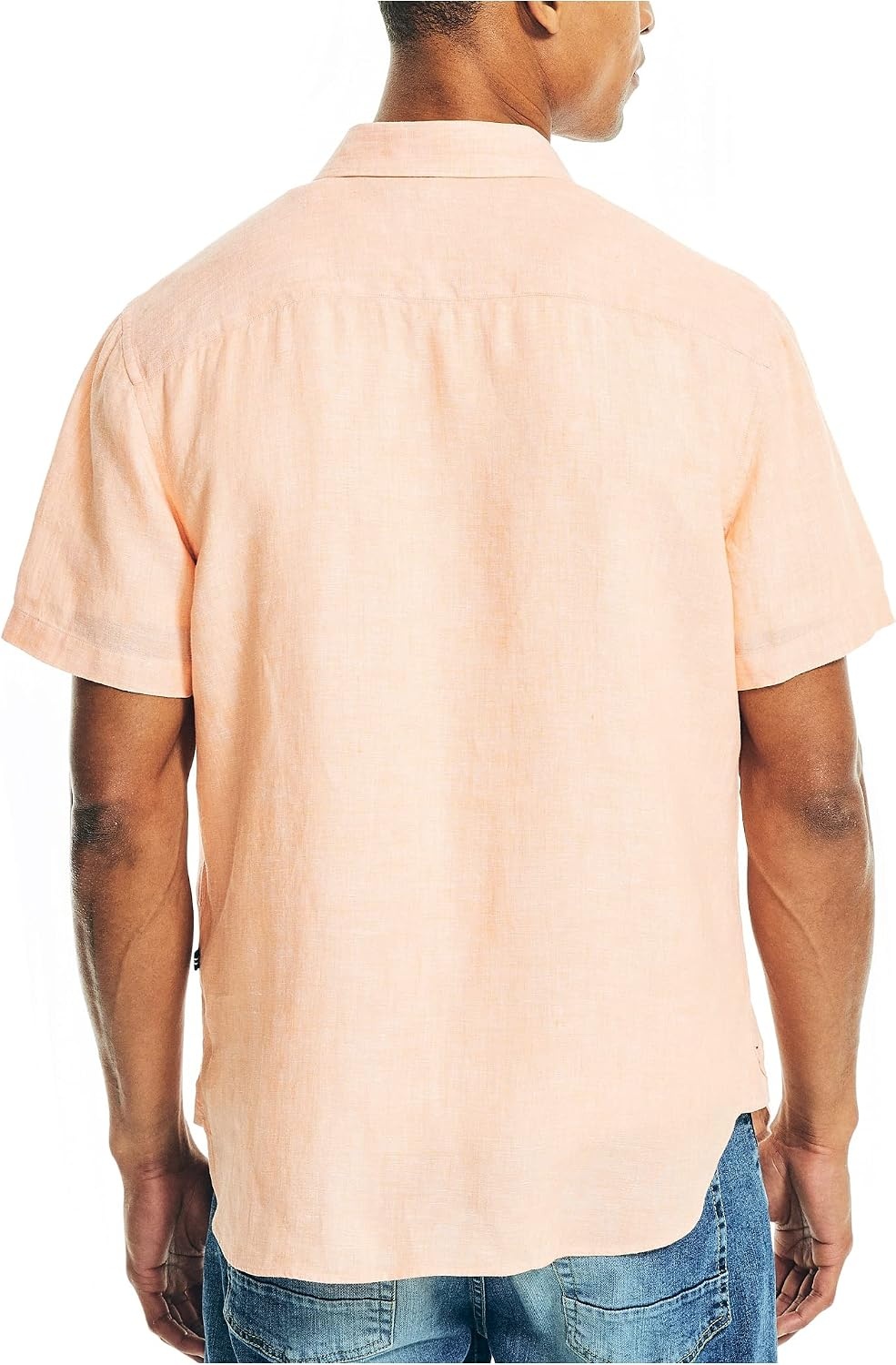 image:imageNautica Mens Sustainably Crafted Printed Linen ShortSleeve ShirtCoral Reef