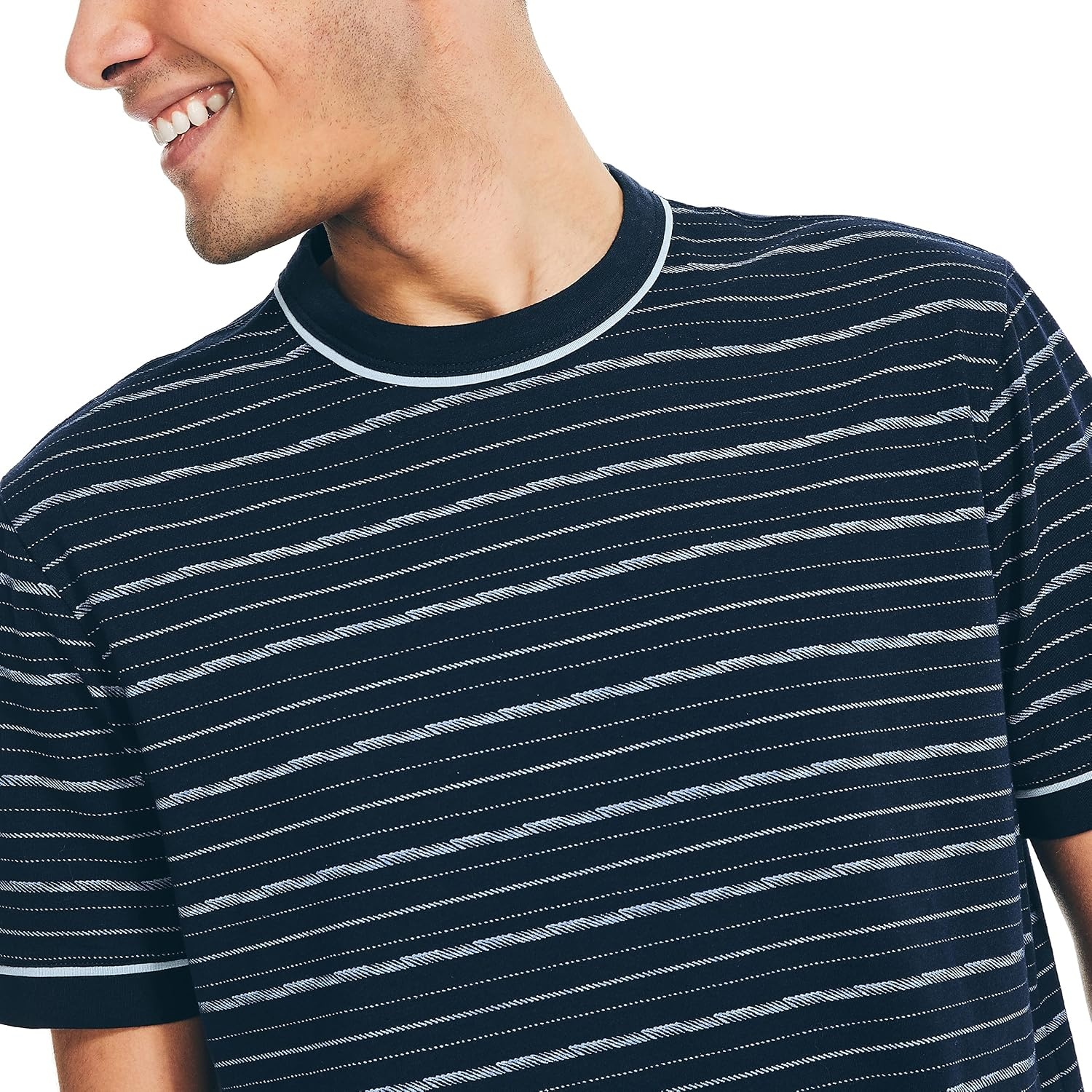 image:imageNautica Mens Sustainably Crafted Striped TShirtNavy