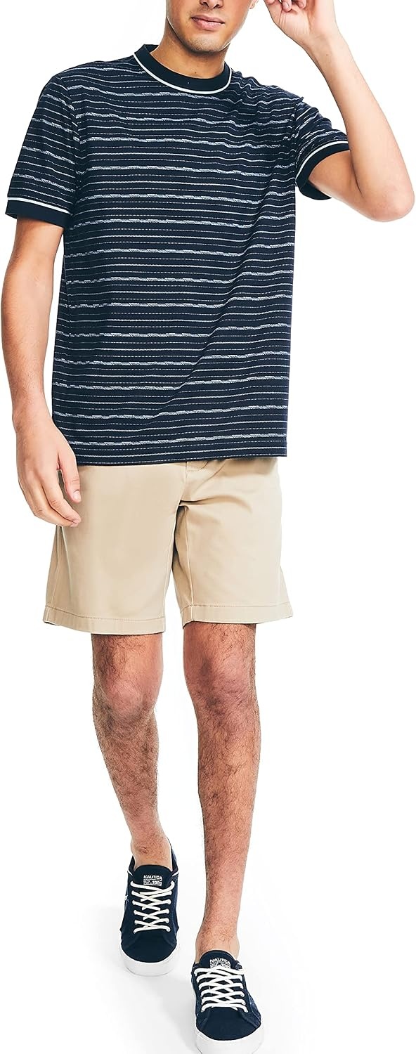 image:imageNautica Mens Sustainably Crafted Striped TShirtNavy
