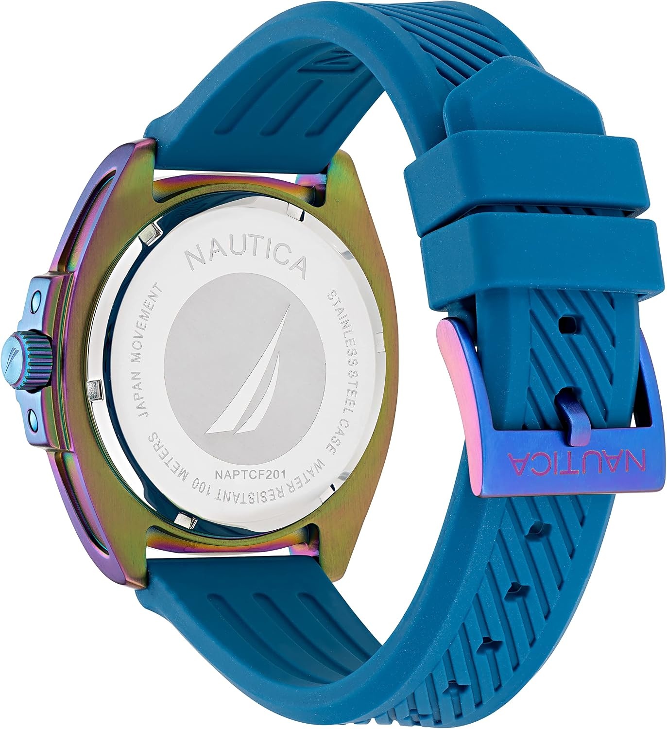 image:imageNautica Mens Tin Can Bay WatchBlue SiliconeBlueSilver