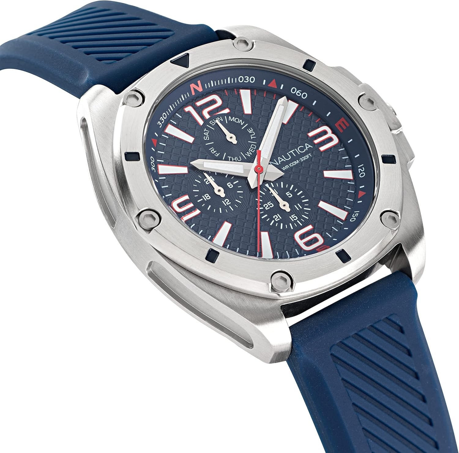 image:imageNautica Mens Tin Can Bay WatchBlueBlueSilver