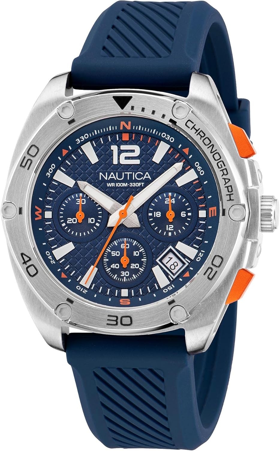 image:imageNautica Mens Tin Can Bay WatchSilverBlueSilver