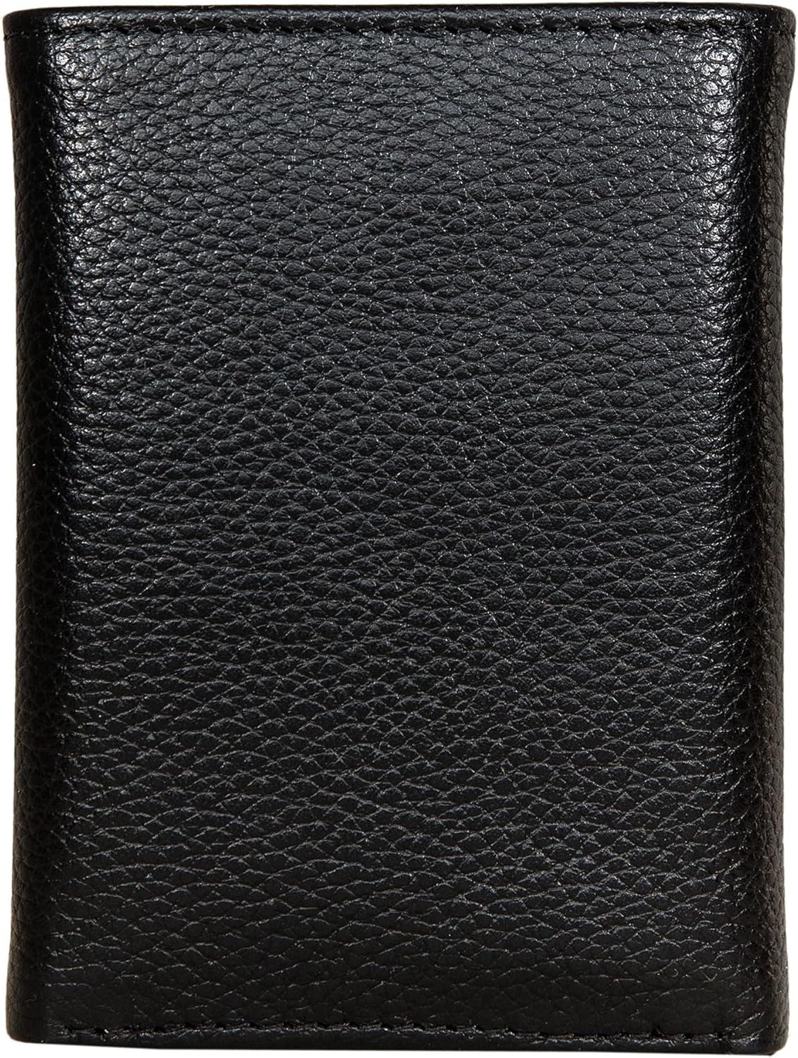 image:imageNautica Mens Trifold Wallet RFID Blocking Protection ID Window Card Slots Genuine Leather DurablePop Color Tab Black