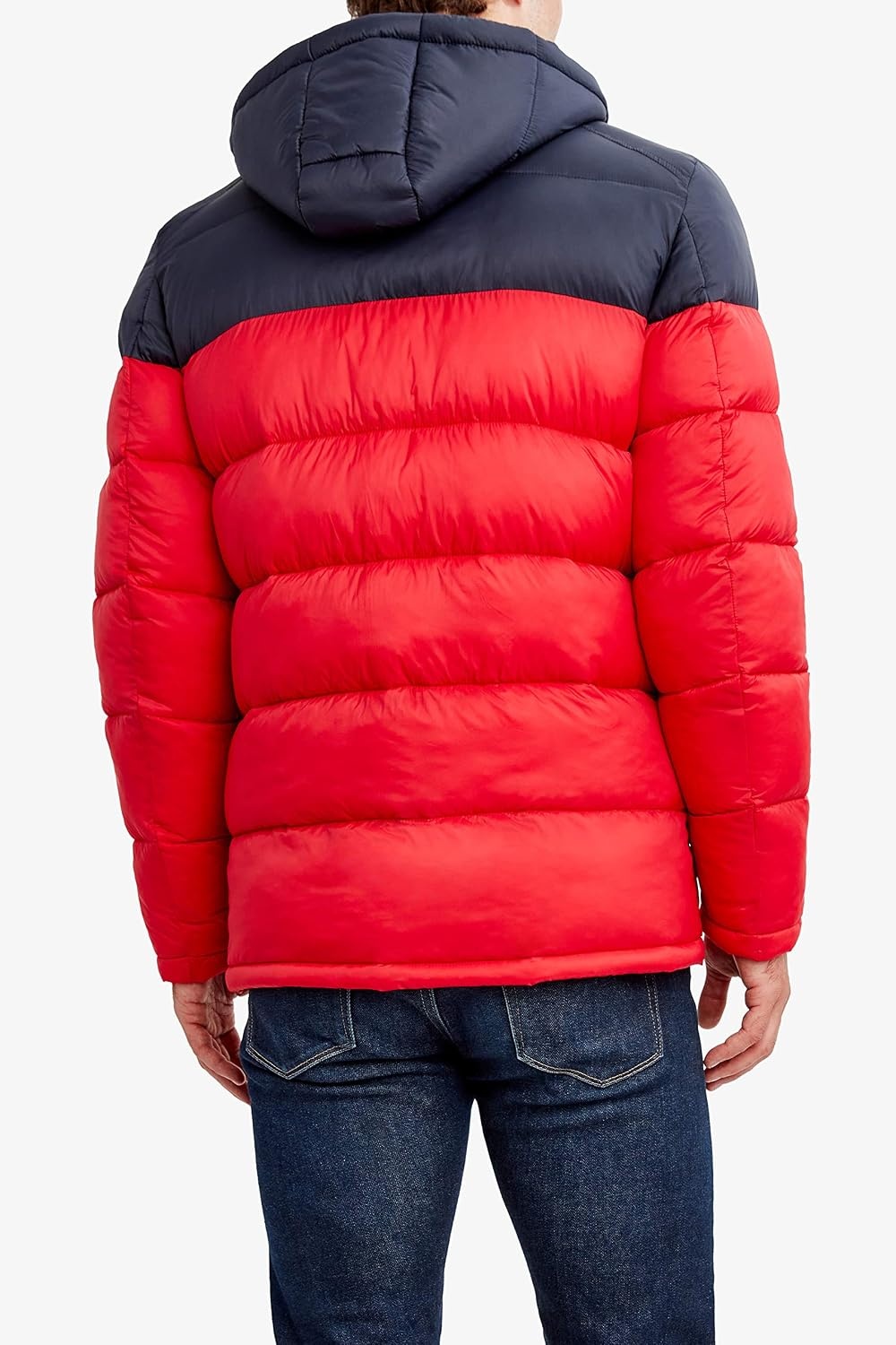 image:imageNautica Mens Water Resistant Nylon Puffer JacketN Red