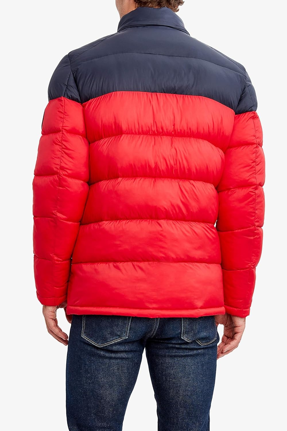 image:imageNautica Mens Water Resistant Nylon Puffer JacketN Red