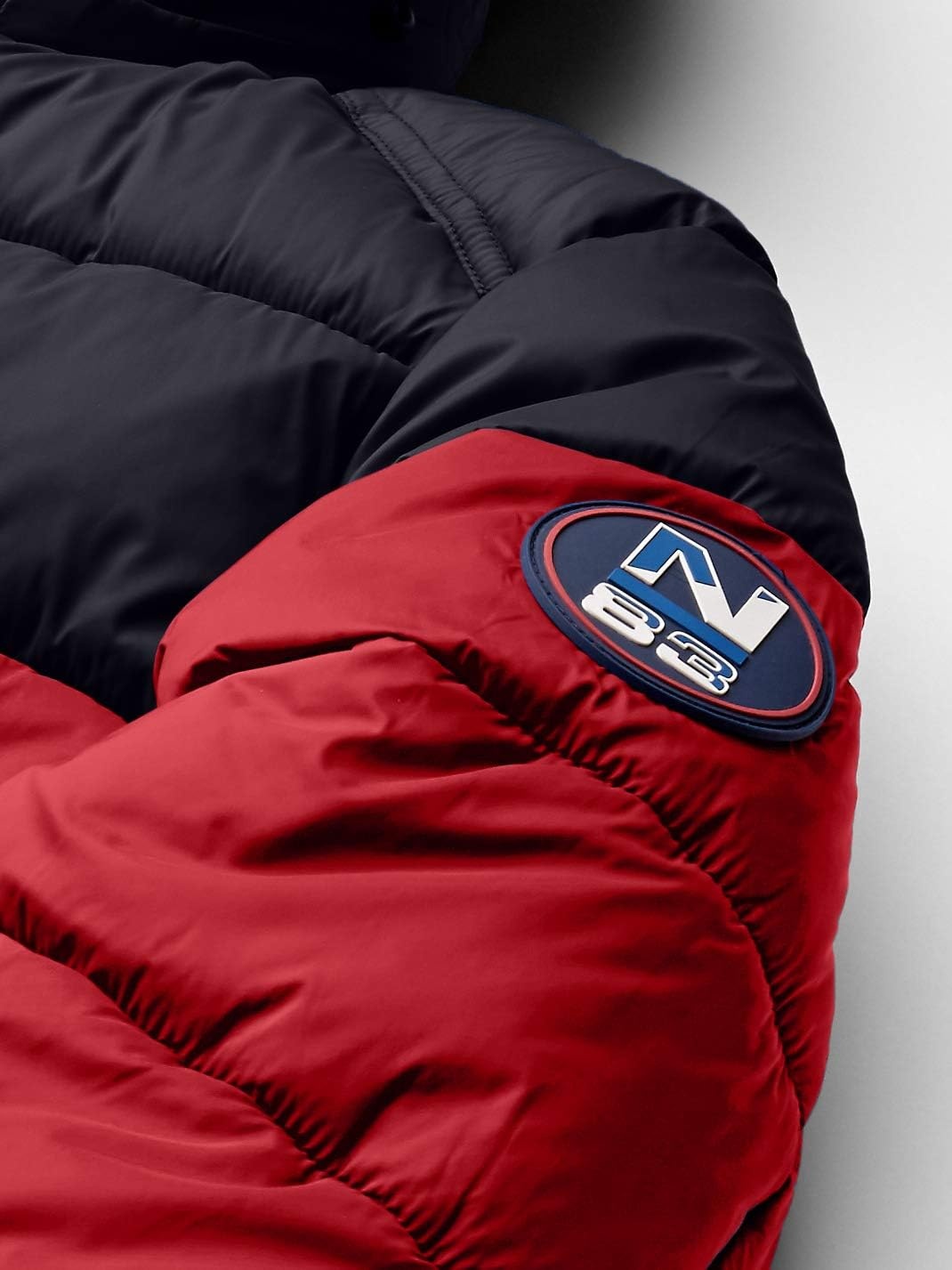 image:imageNautica Mens Water Resistant Nylon Puffer JacketN Red