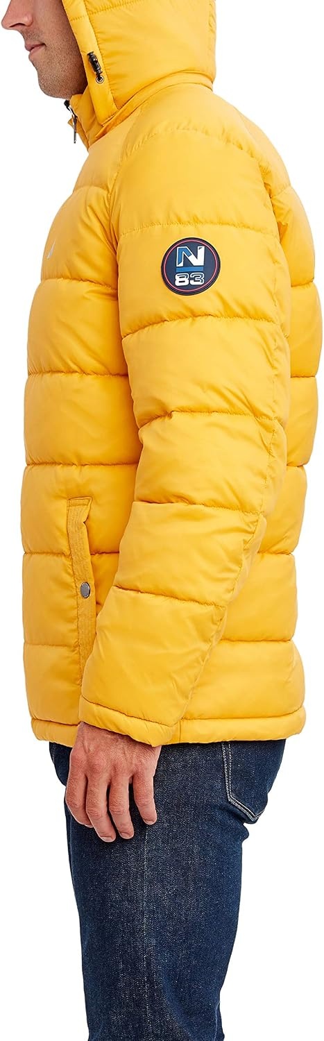 image:imageNautica Mens Water Resistant Nylon Puffer JacketOld Gold