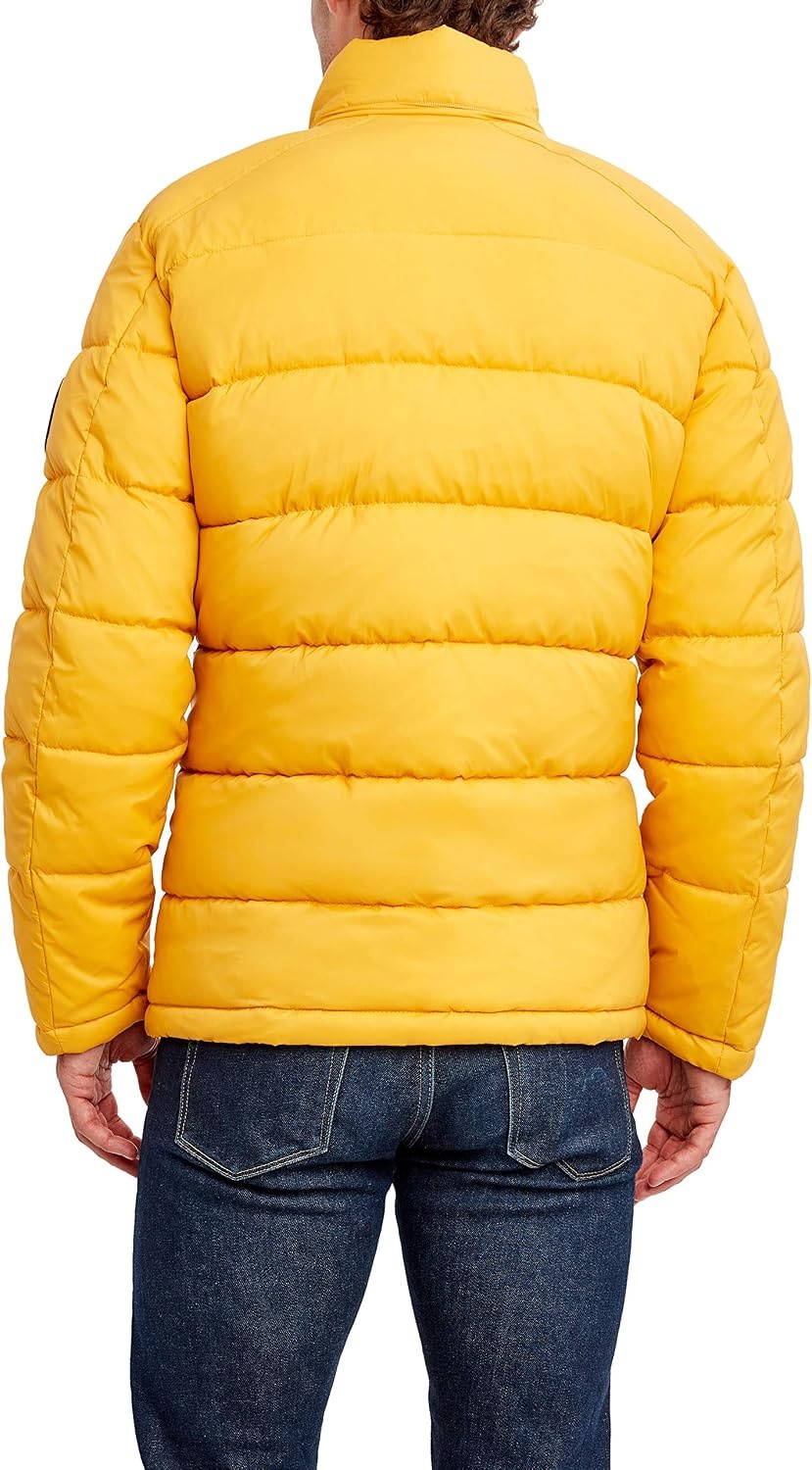 image:imageNautica Mens Water Resistant Nylon Puffer JacketOld Gold