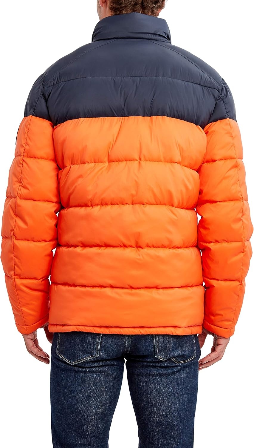 image:imageNautica Mens Water Resistant Nylon Puffer JacketRustic Sunset