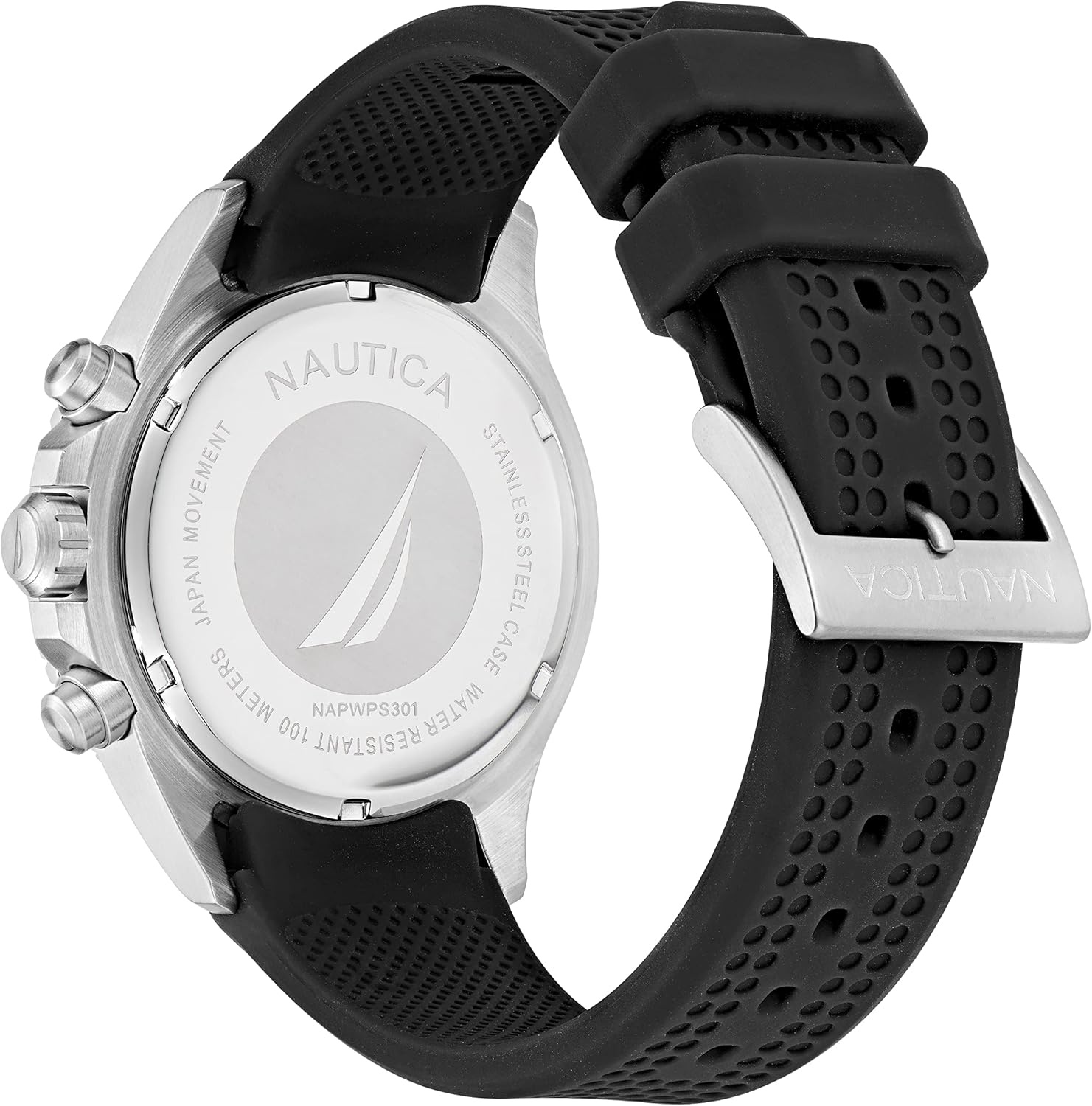 image:imageNautica Mens Westport WatchBlackBlackSilver