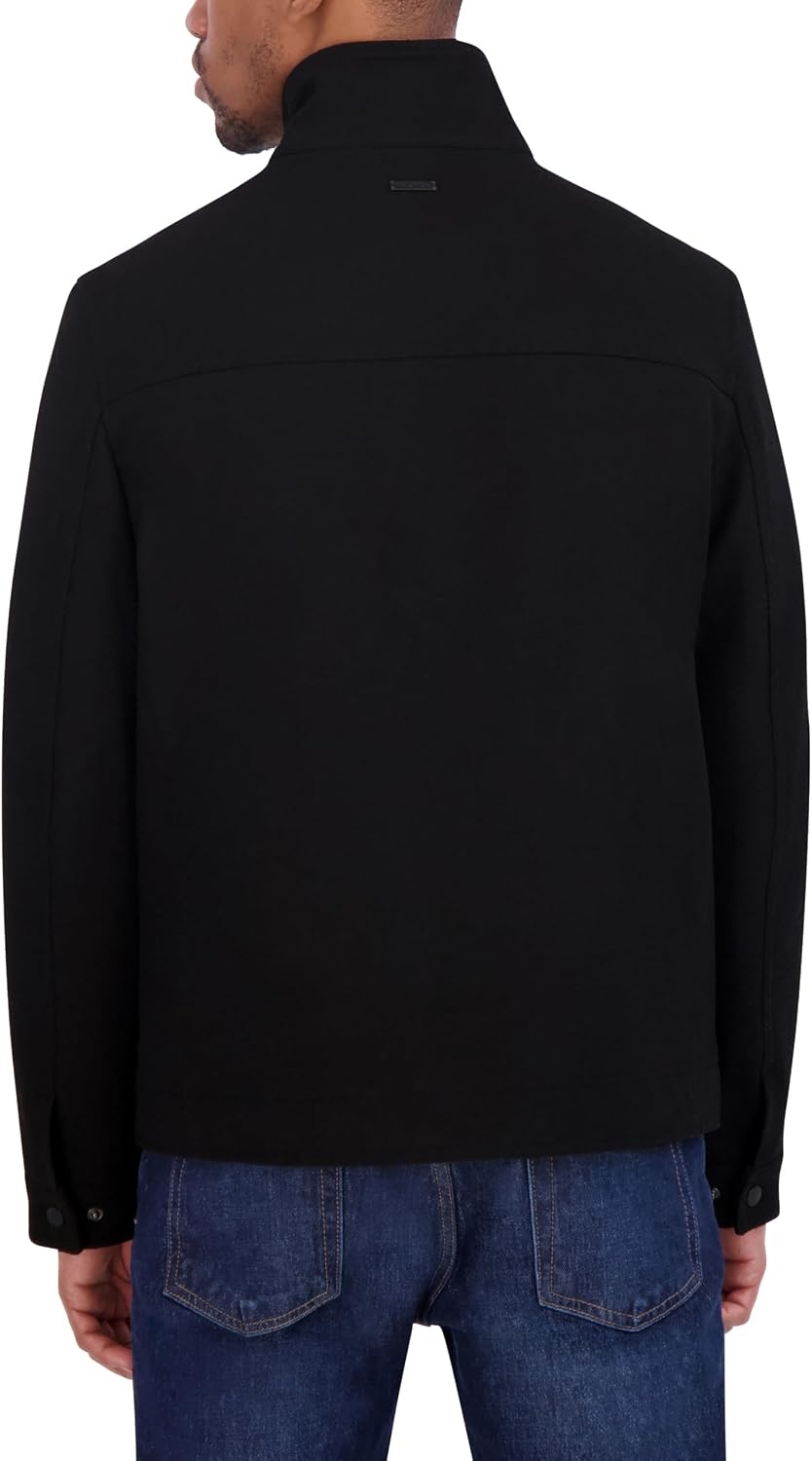 image:imageNautica Mens Wool Blend Lightweight Insulated Jacket Printed Daimond Quilted InteriorBlack