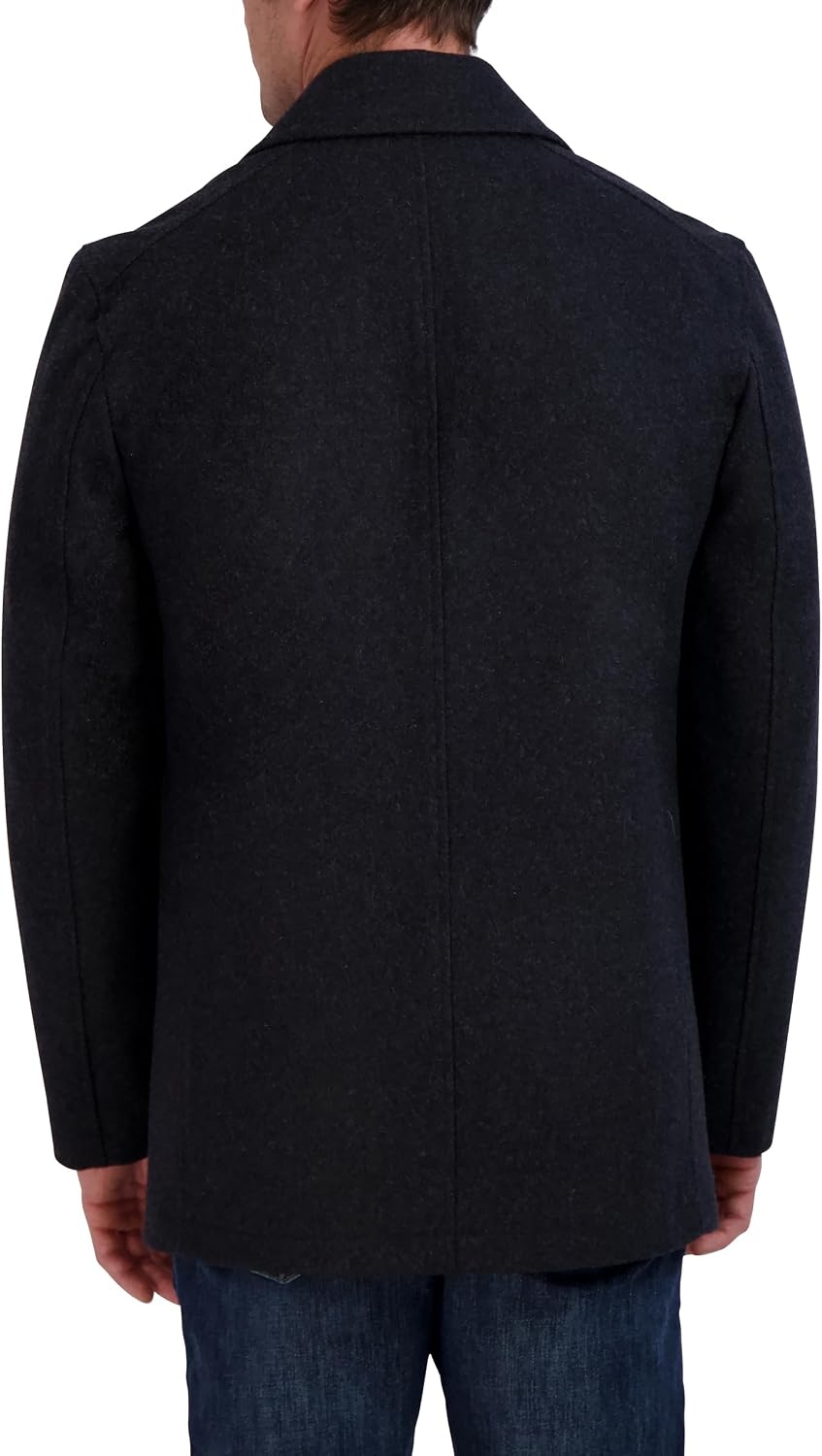 image:imageNautica Mens Wool Blend Peacoat DoubleBreasted Winter Coat Regular Big amp Tall SizesCharcoal