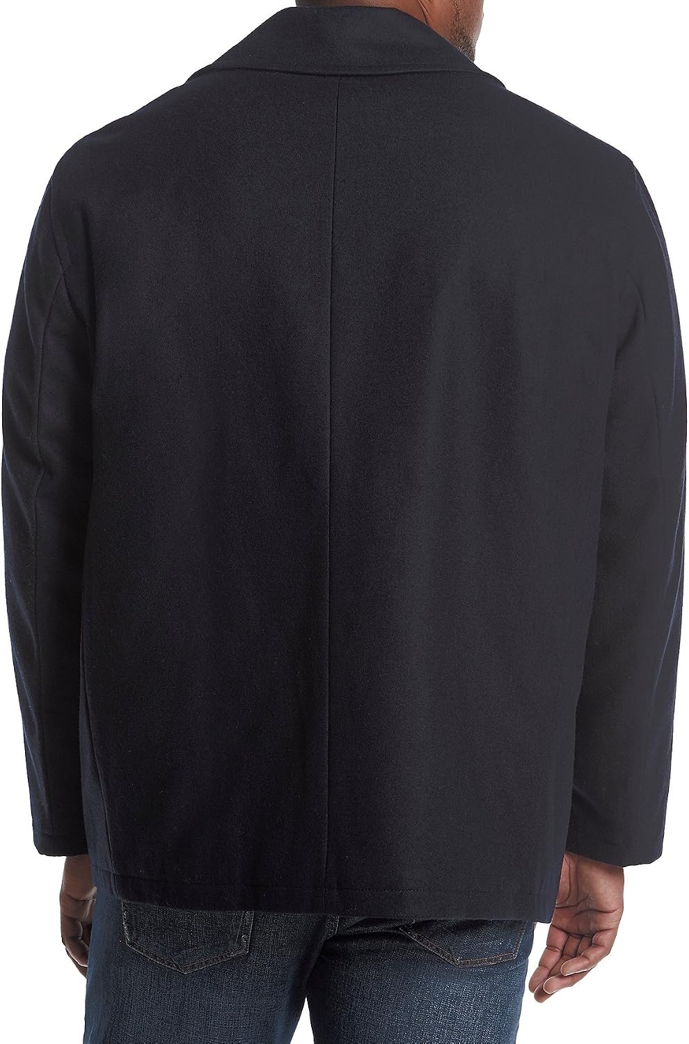 image:imageNautica Mens Wool Blend Peacoat DoubleBreasted Winter Coat Regular Big amp Tall SizesDk Navy