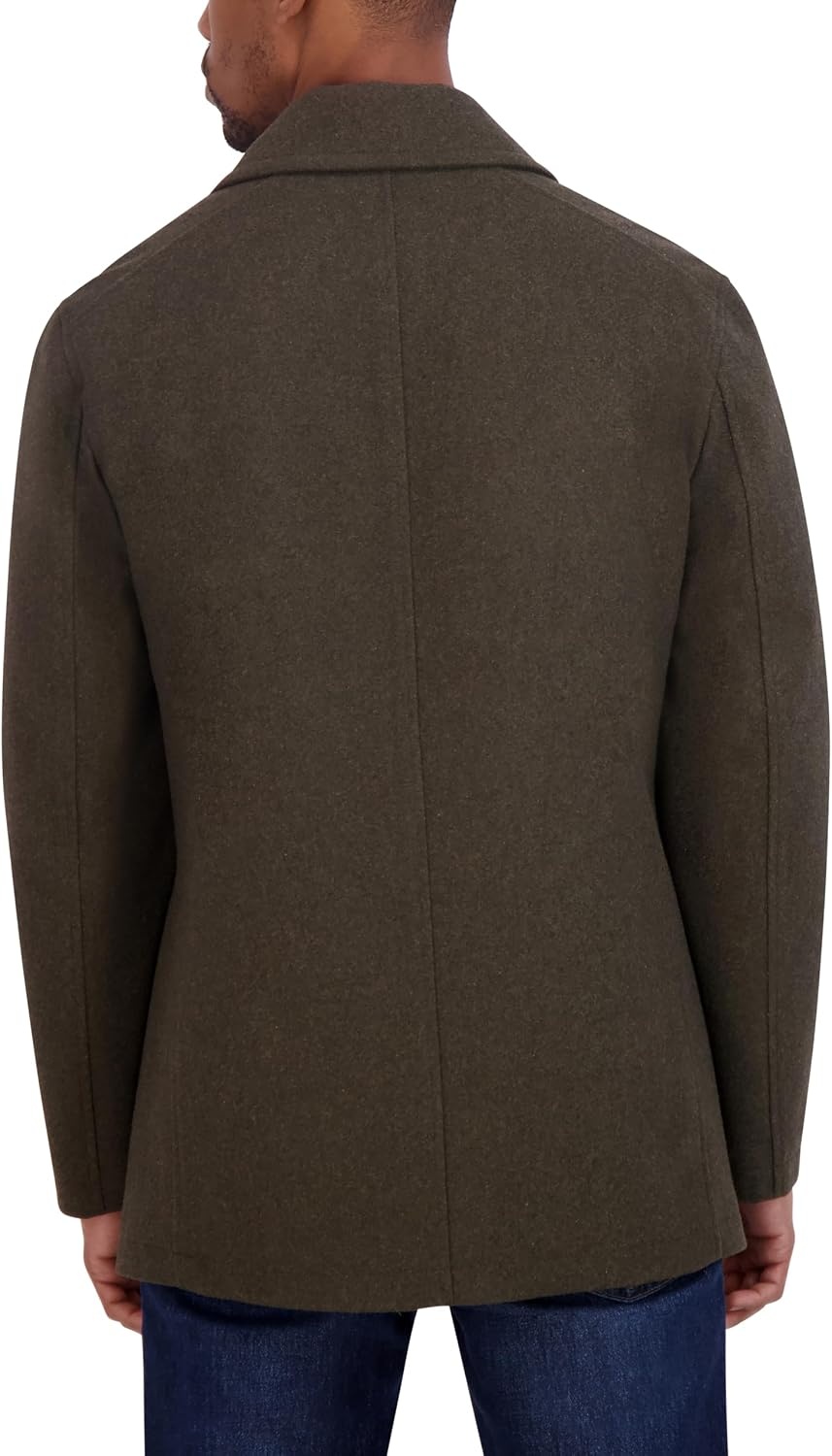 image:imageNautica Mens Wool Blend Peacoat DoubleBreasted Winter Coat Regular Big amp Tall SizesLoden