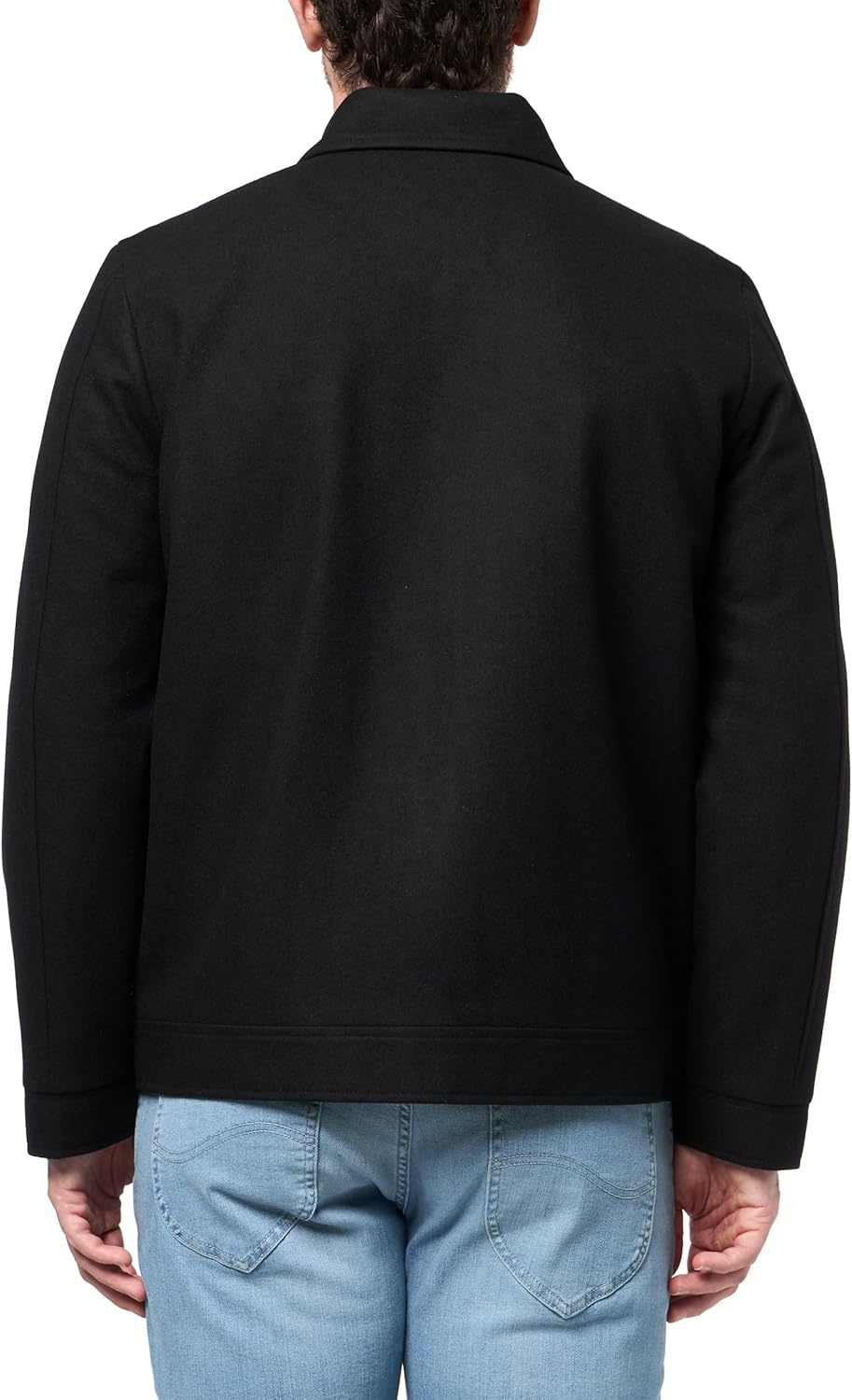 image:imageNautica Mens Wool Jacket Diamond Quilted Lining Polyfill Insulation Snap amp Zip ClosureAnthracite