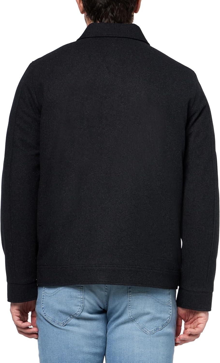 image:imageNautica Mens Wool Jacket Diamond Quilted Lining Polyfill Insulation Snap amp Zip ClosureCharcoal