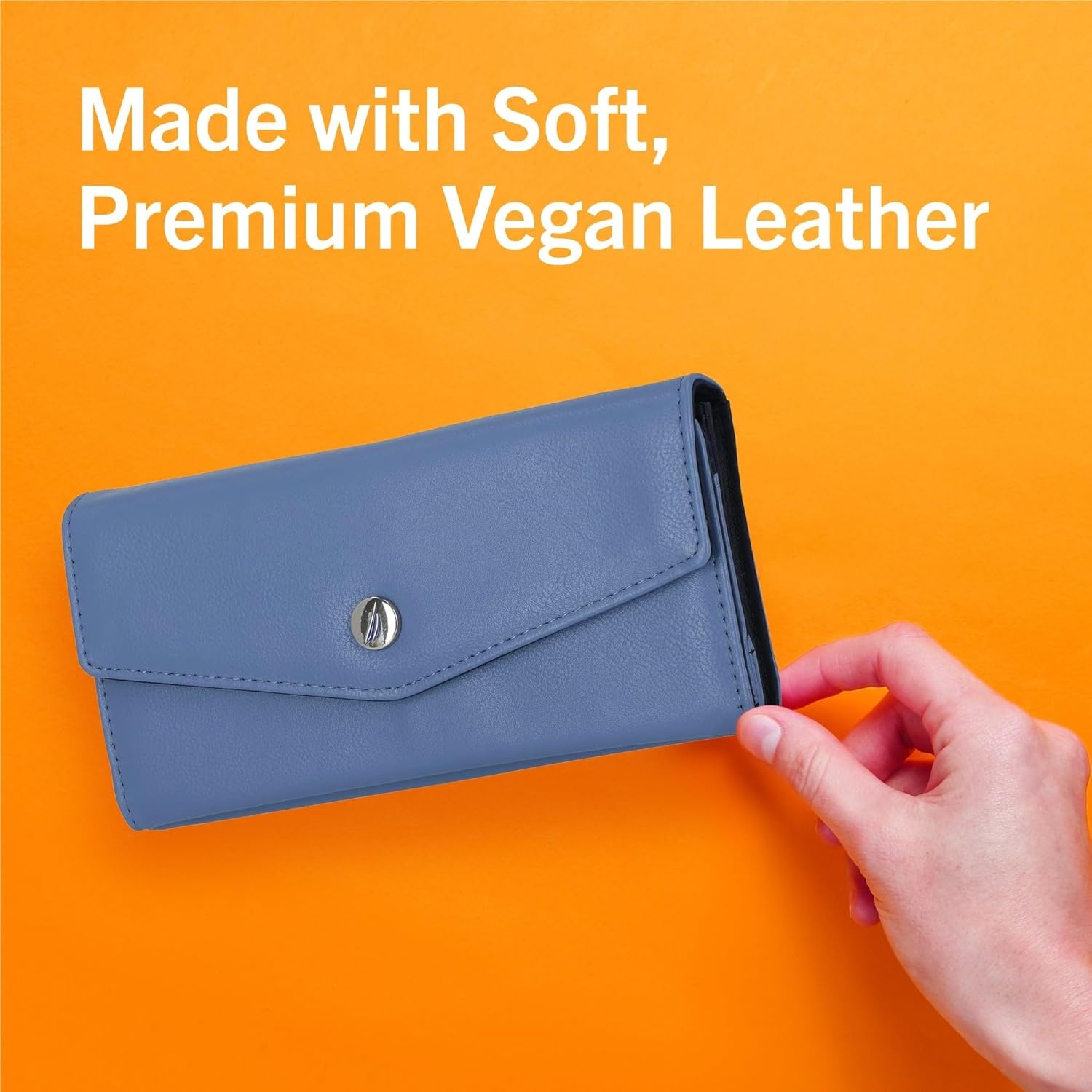 image:imageNautica Money Manager Womens Slim RFID Blocking Wallet Small Bifold Credit Card Holder with Zipper Coin Pocket and ID WindowBlack Racing Stripe
