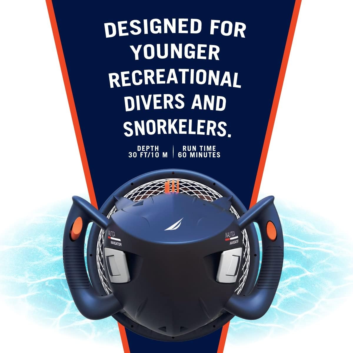 image:imageNautica Navigator and Skipper Underwater Seascooters Designed for Younger Recreational Divers and SnorkelersNavigator