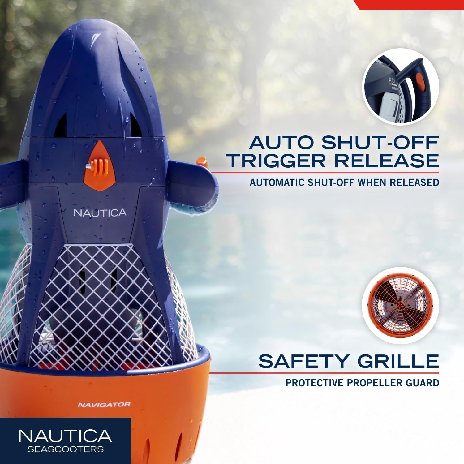 image:imageNautica Navigator and Skipper Underwater Seascooters Designed for Younger Recreational Divers and SnorkelersNavigator