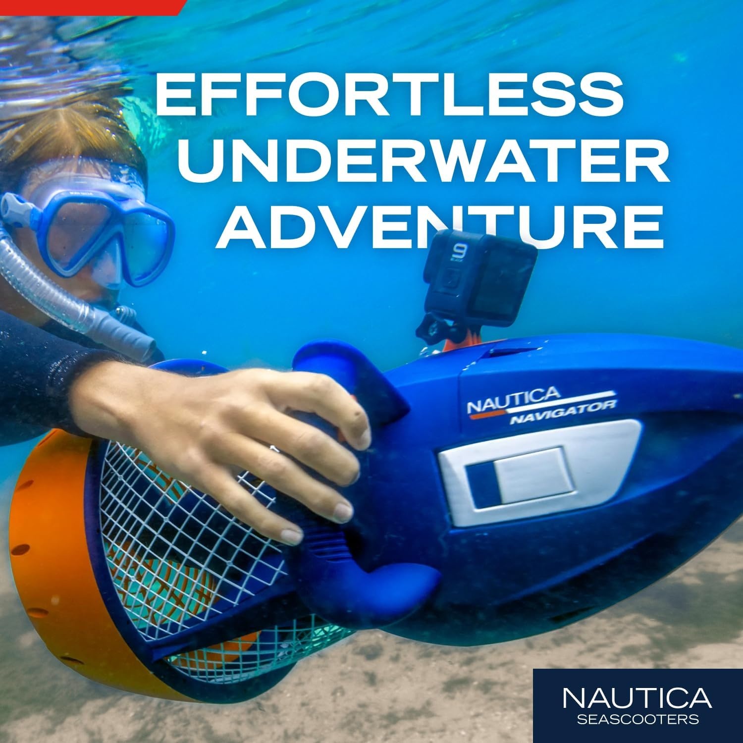 image:imageNautica Navigator and Skipper Underwater Seascooters Designed for Younger Recreational Divers and SnorkelersNavigator