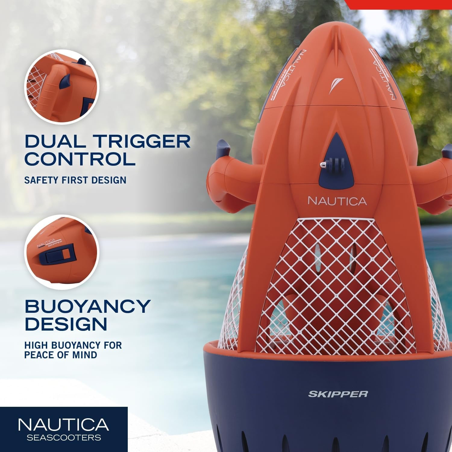 image:imageNautica Navigator and Skipper Underwater Seascooters Designed for Younger Recreational Divers and SnorkelersSkipper