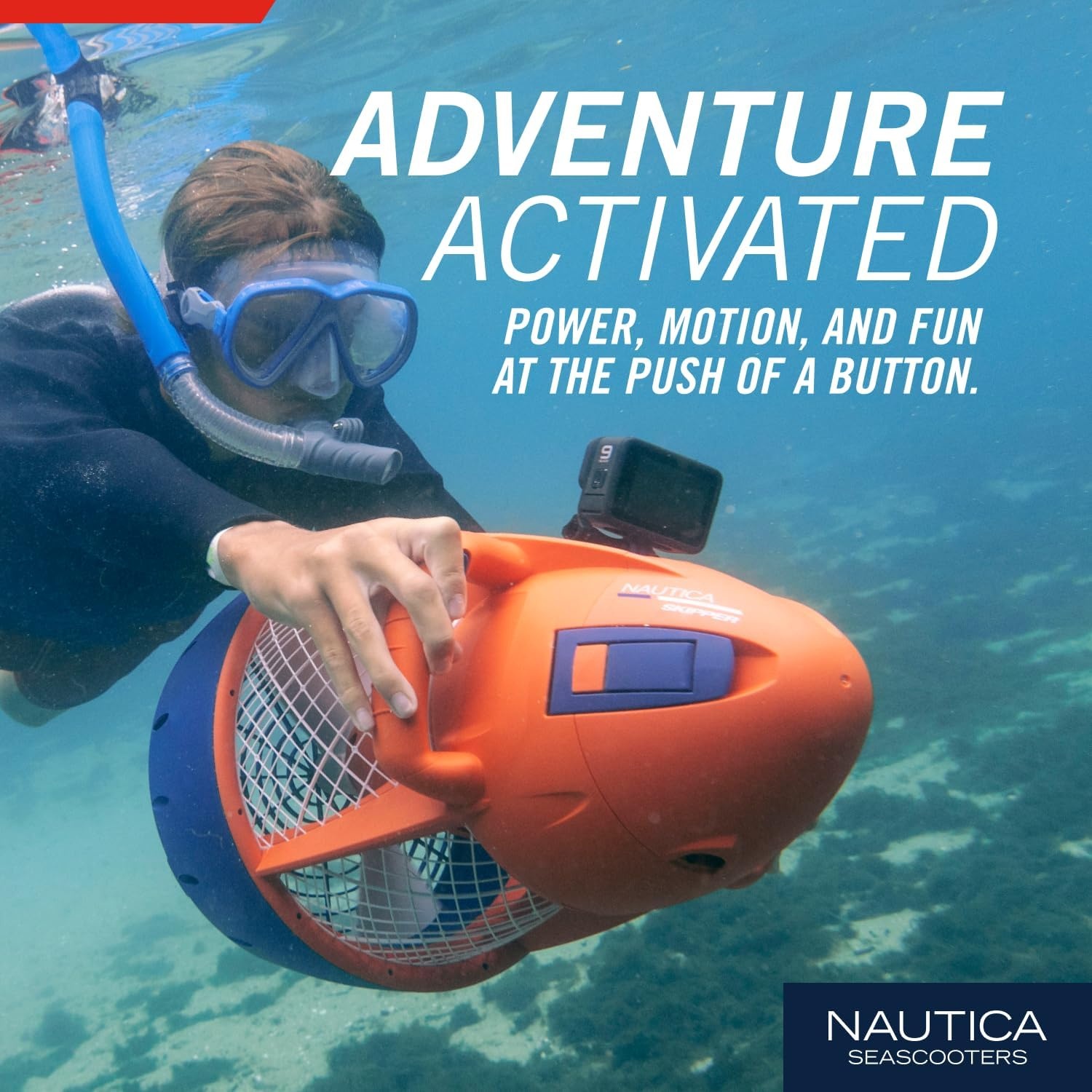 image:imageNautica Navigator and Skipper Underwater Seascooters Designed for Younger Recreational Divers and SnorkelersSkipper