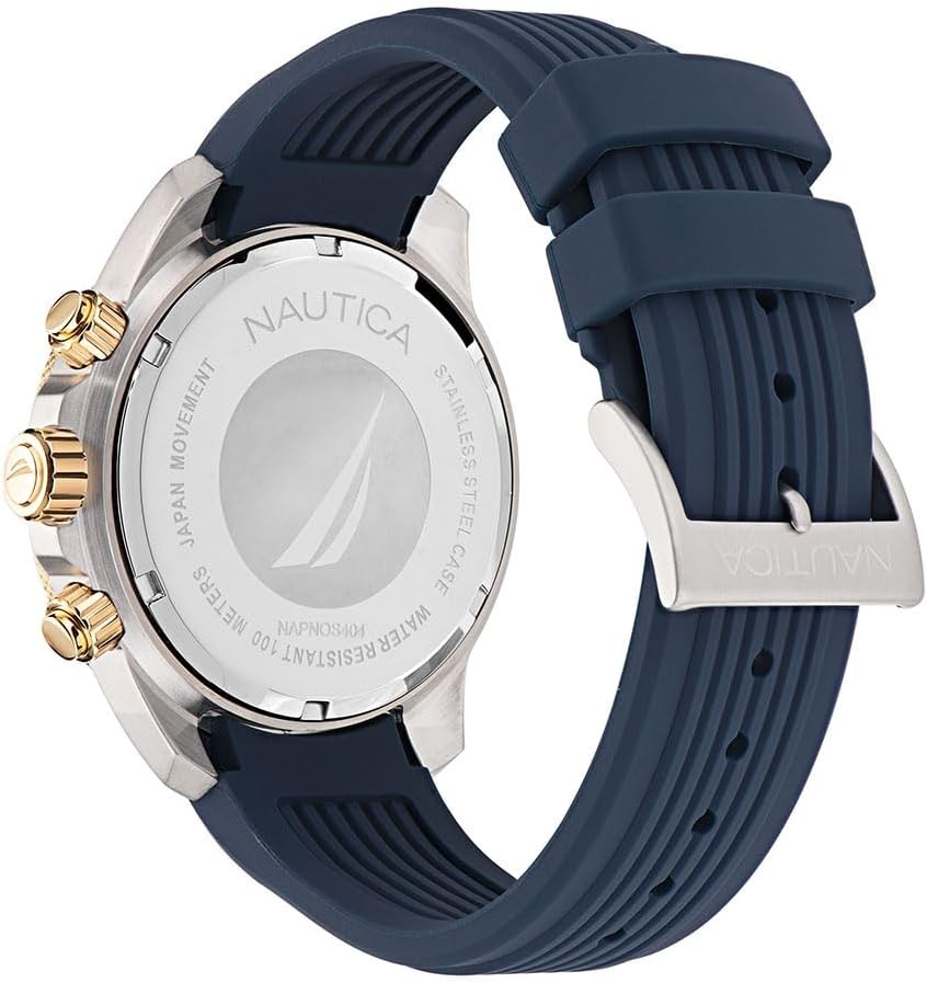 image:imageNautica One Mens WatchBlueGoldSilver