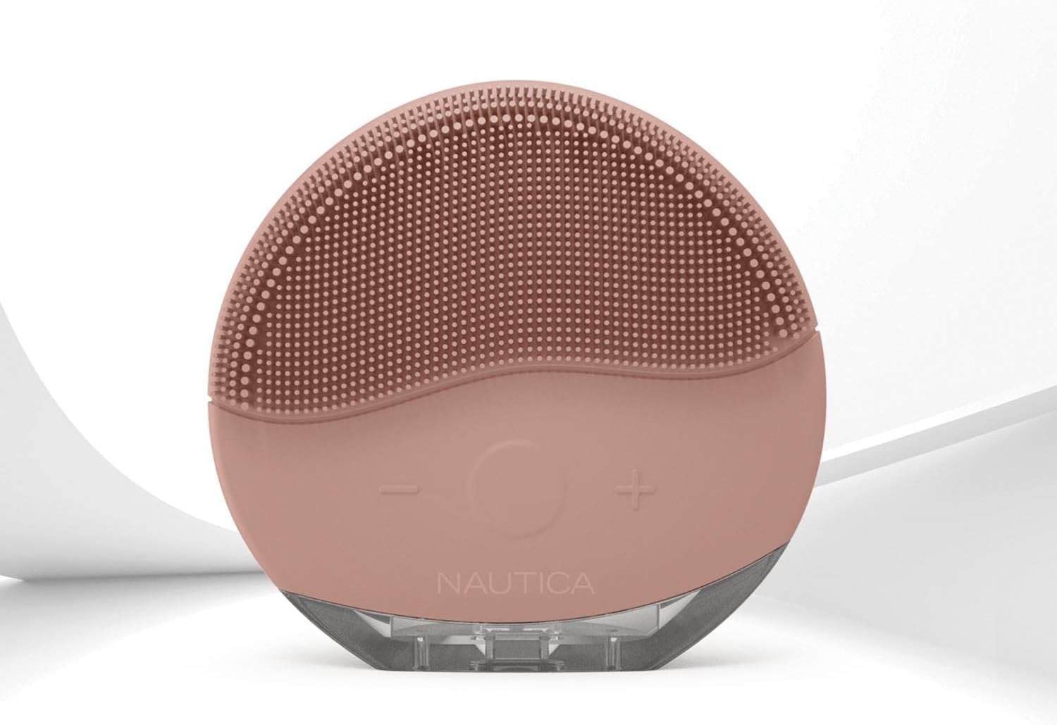 image:imageNautica PC110 DualSided Sonic Silicone Face Scrubber with USB Charging amp LED Indicator Waterproof Rechargeable Face Exfoliator Brush with Sonic Technology for Deep CleansingPowder
