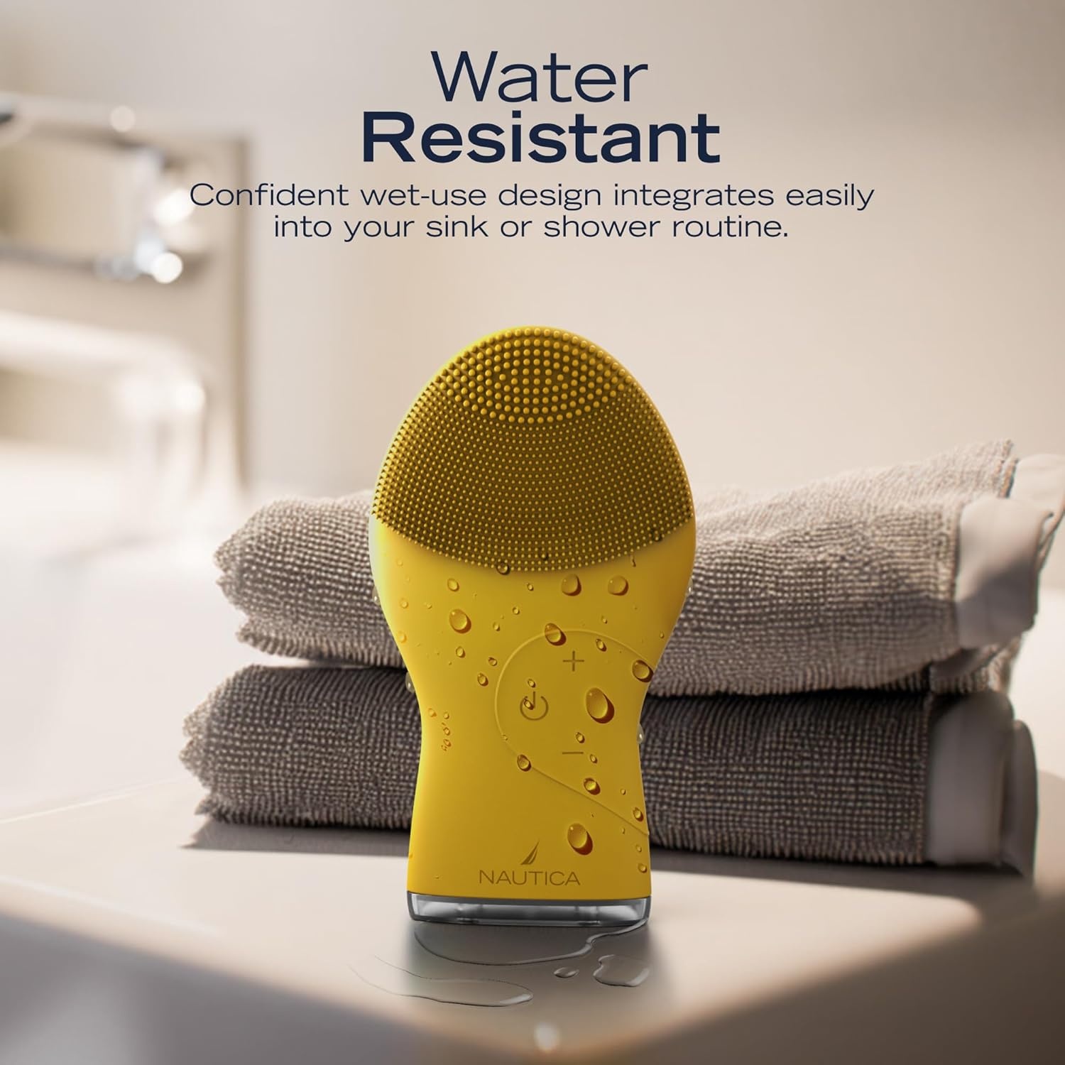 image:imageNautica PC120 Facial Cleansing Brush Made with UltraHygienic Soft Silicone Waterproof Rechargeable Vibrating Face Exfoliator Scrub Brush with Sonic Technology for Men amp Women Hy PurpleSummer Sun