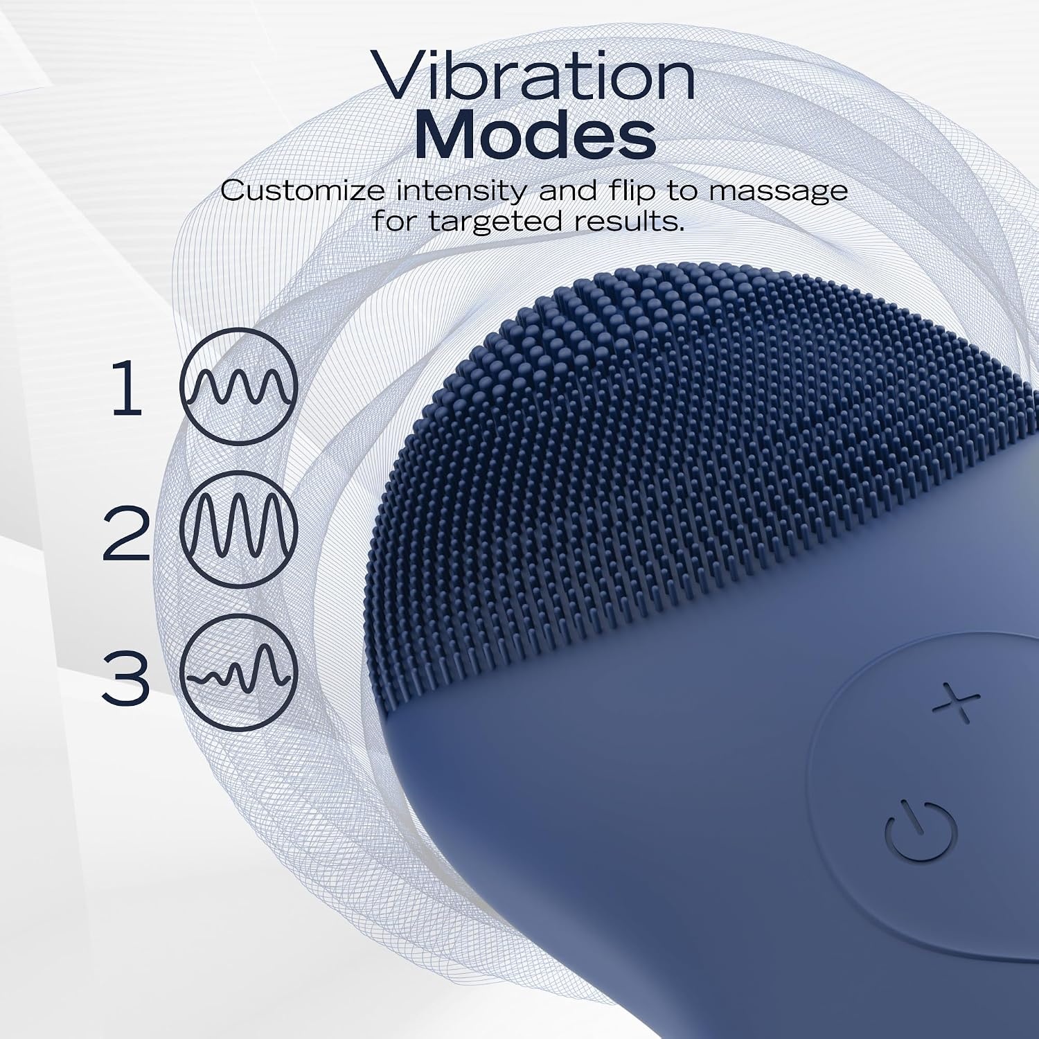 image:imageNautica PC120 Facial Cleansing Brush Made with UltraHygienic Soft Silicone Waterproof Rechargeable Vibrating Face Exfoliator Scrub Brush with Sonic Technology for Men amp Women Hy PurpleNavy