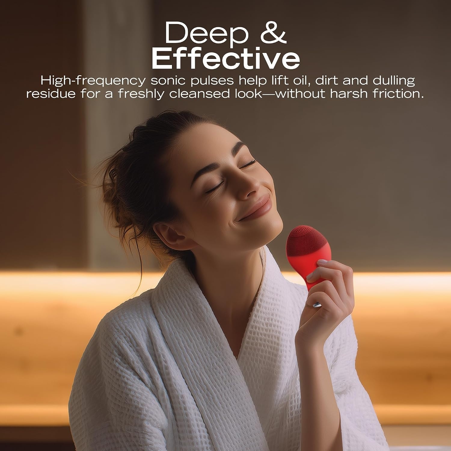 image:imageNautica PC120 Facial Cleansing Brush Made with UltraHygienic Soft Silicone Waterproof Rechargeable Vibrating Face Exfoliator Scrub Brush with Sonic Technology for Men amp Women Hy PurpleDancing Red