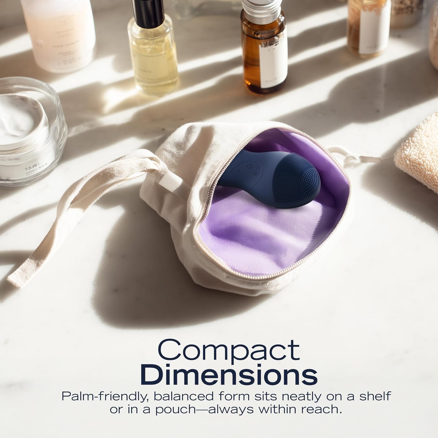 image:imageNautica PC120 Facial Cleansing Brush Made with UltraHygienic Soft Silicone Waterproof Rechargeable Vibrating Face Exfoliator Scrub Brush with Sonic Technology for Men amp Women Hy PurpleNavy