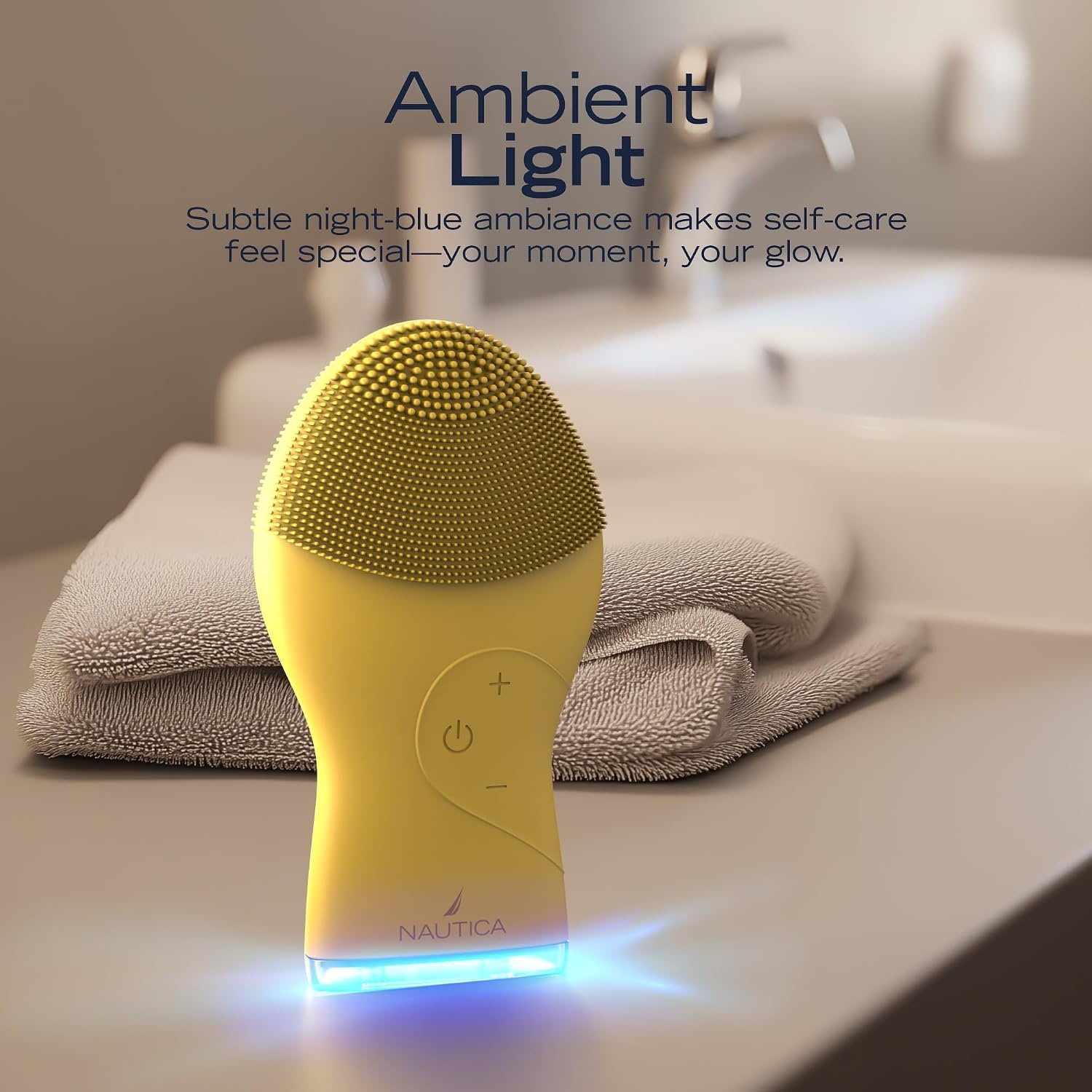 image:imageNautica PC120 Facial Cleansing Brush Made with UltraHygienic Soft Silicone Waterproof Rechargeable Vibrating Face Exfoliator Scrub Brush with Sonic Technology for Men amp Women Hy PurpleSummer Sun