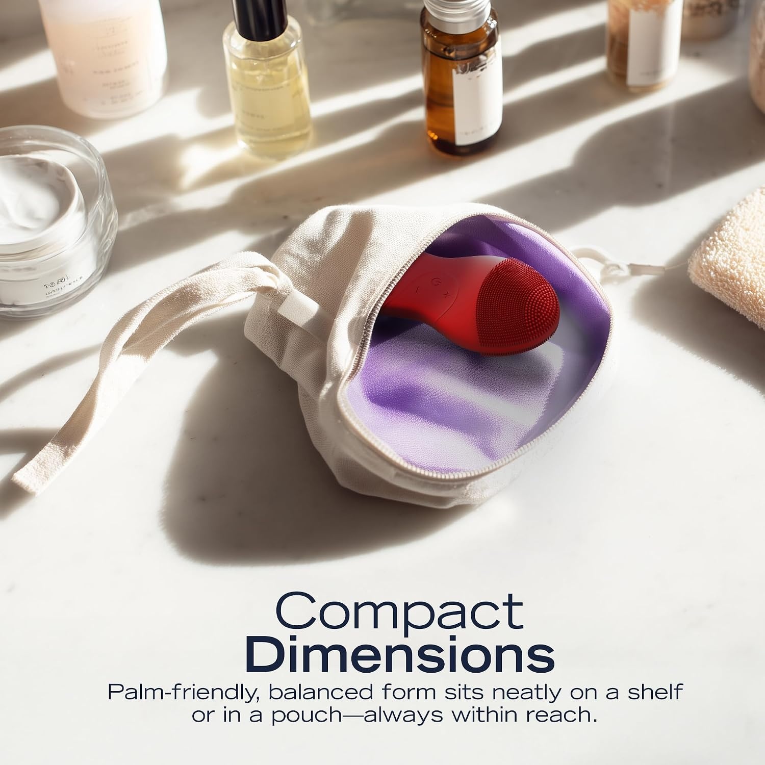 image:imageNautica PC120 Facial Cleansing Brush Made with UltraHygienic Soft Silicone Waterproof Rechargeable Vibrating Face Exfoliator Scrub Brush with Sonic Technology for Men amp Women Hy PurpleDancing Red