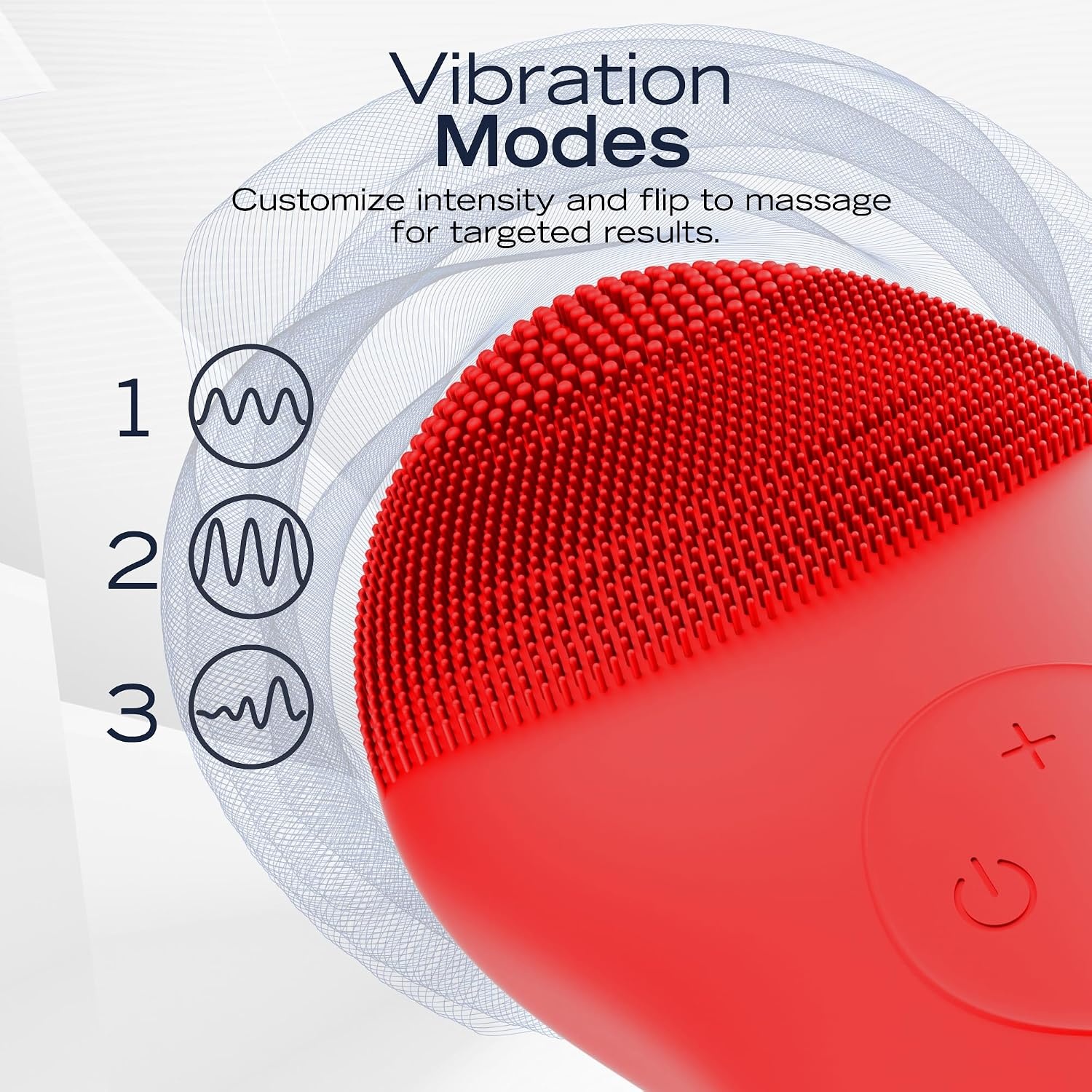 image:imageNautica PC120 Facial Cleansing Brush Made with UltraHygienic Soft Silicone Waterproof Rechargeable Vibrating Face Exfoliator Scrub Brush with Sonic Technology for Men amp Women Hy PurpleDancing Red