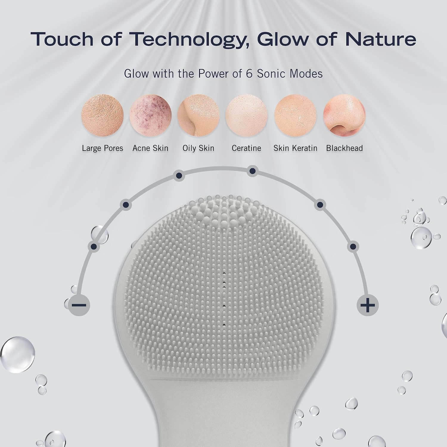image:imageNautica PC130 Sonic Facial Cleansing Brush Made with Ultra Hygienic Soft Silicone Waterproof and Rechargeable Face Scrub Brush for Men amp Women MilkMilk