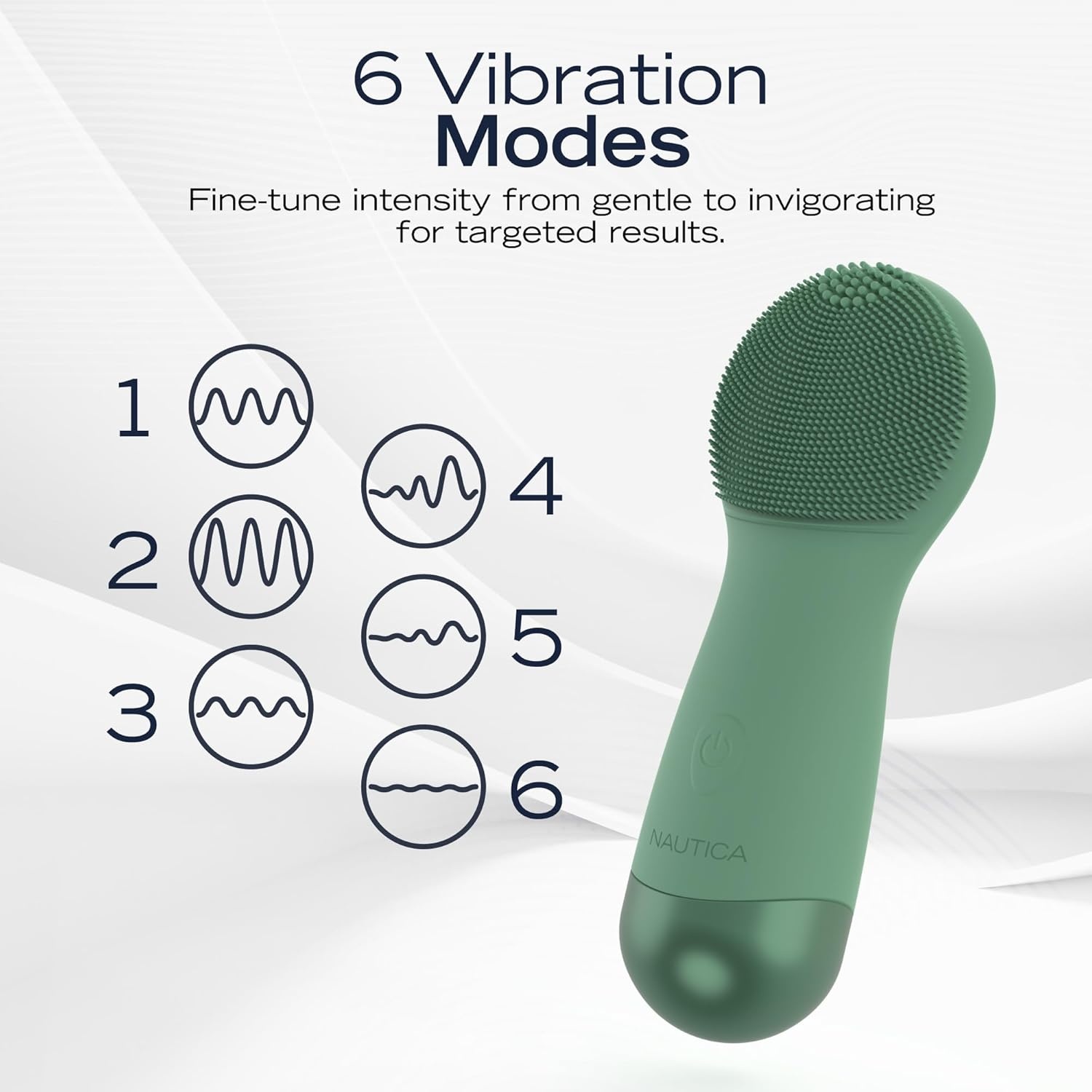 image:imageNautica PC130 Sonic Facial Cleansing Brush Made with Ultra Hygienic Soft Silicone Waterproof and Rechargeable Face Scrub Brush for Men amp Women MilkPond