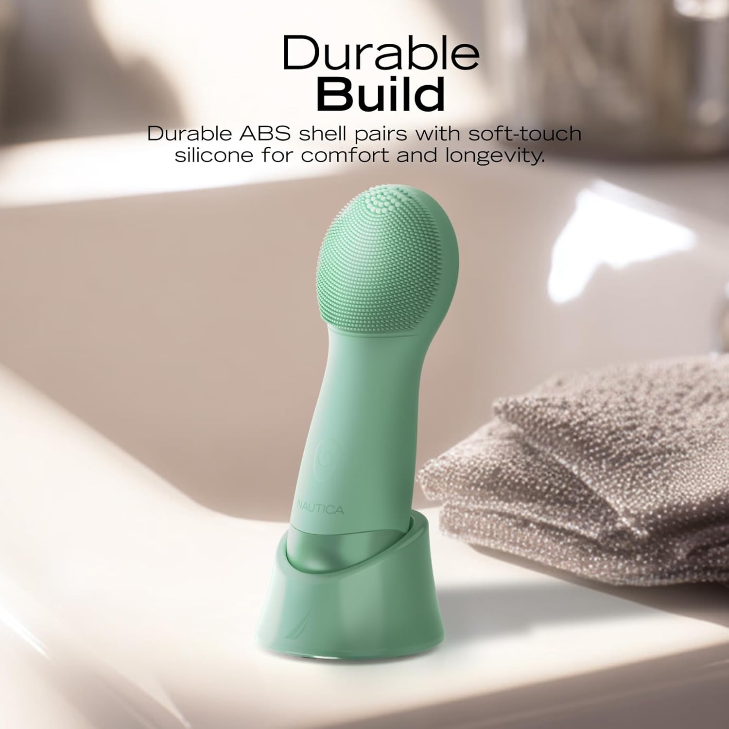 image:imageNautica PC130 Sonic Facial Cleansing Brush Made with Ultra Hygienic Soft Silicone Waterproof and Rechargeable Face Scrub Brush for Men amp Women MilkPond