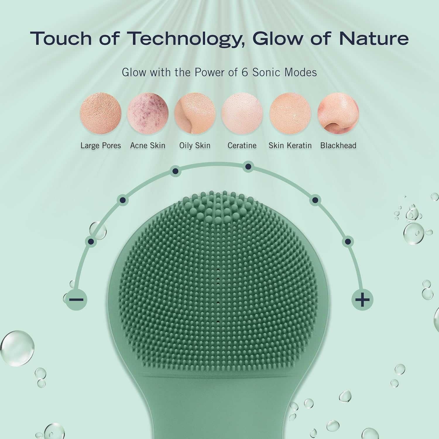 image:imageNautica PC130 Sonic Facial Cleansing Brush Made with Ultra Hygienic Soft Silicone Waterproof and Rechargeable Face Scrub Brush for Men amp Women MilkPond
