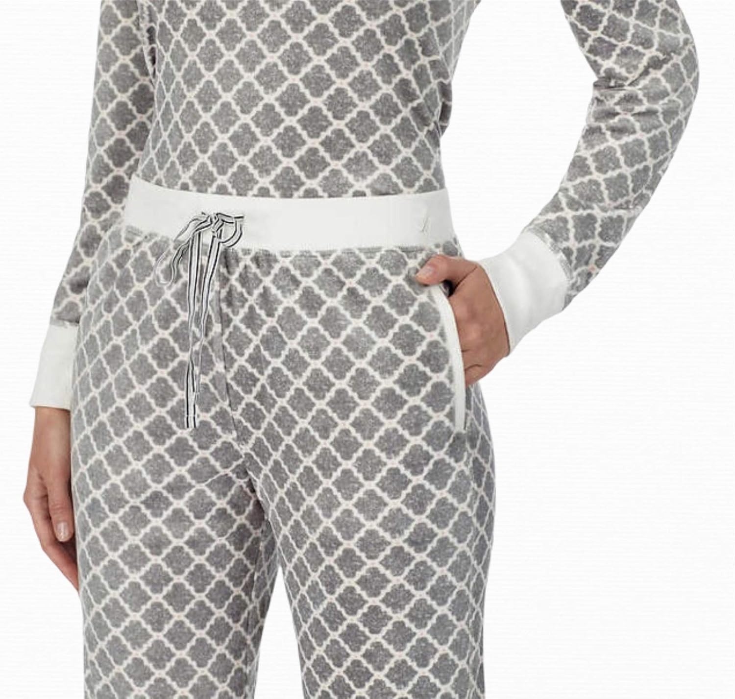 image:imageNautica Pajamas for Women Set Long Sleeve Henley Pajama Shirt amp Pants Warm Winter Fleece Sleepwear Lounge PJ Sets for WomenMixed Grey