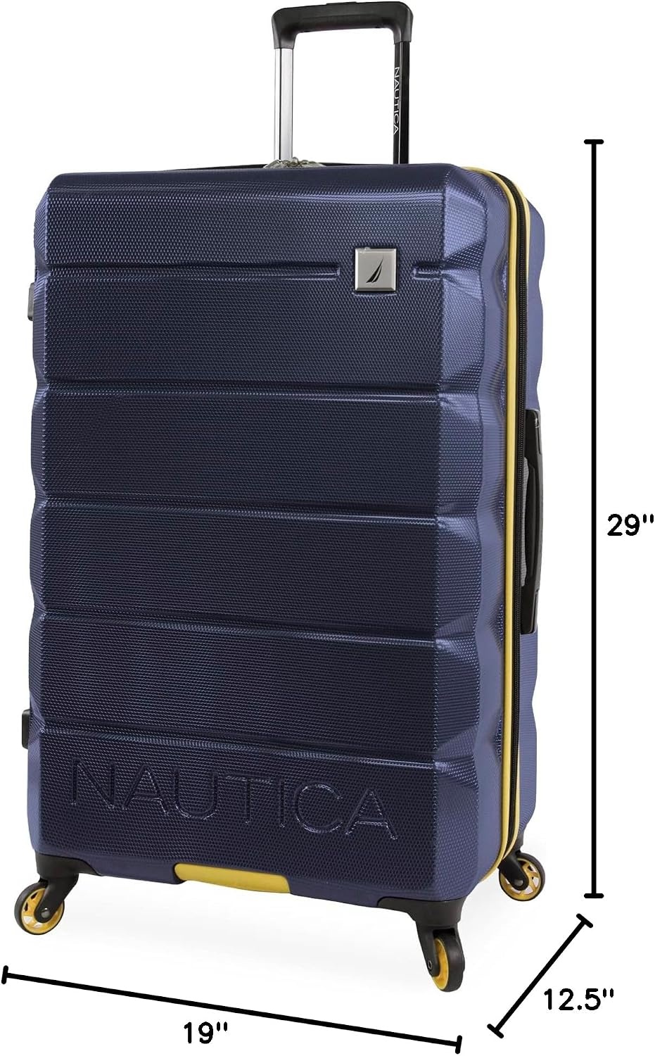 image:imageNautica Quest 29 Check In Hardside Spinner LuggageNavy Yellow