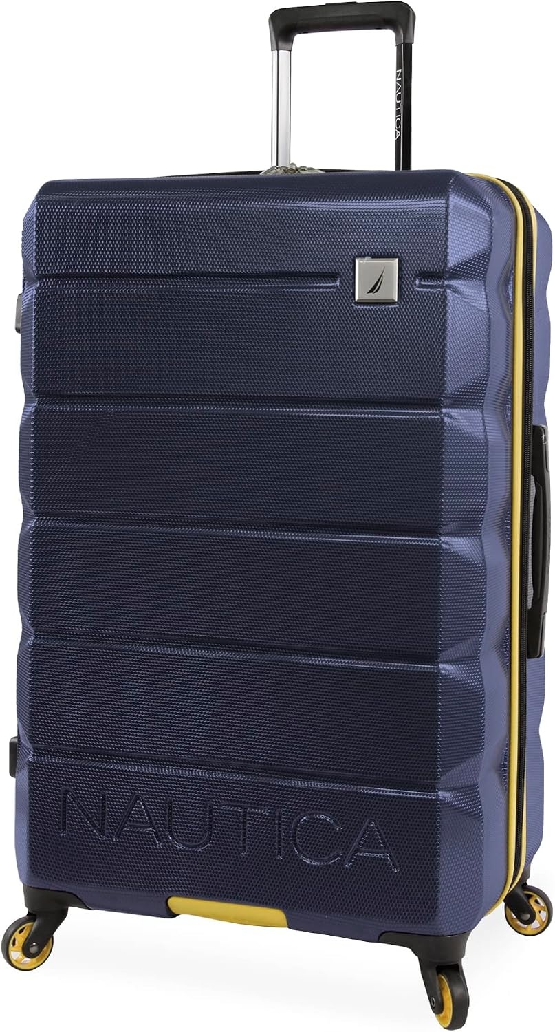 image:imageNautica Quest 29 Check In Hardside Spinner LuggageNavy Yellow